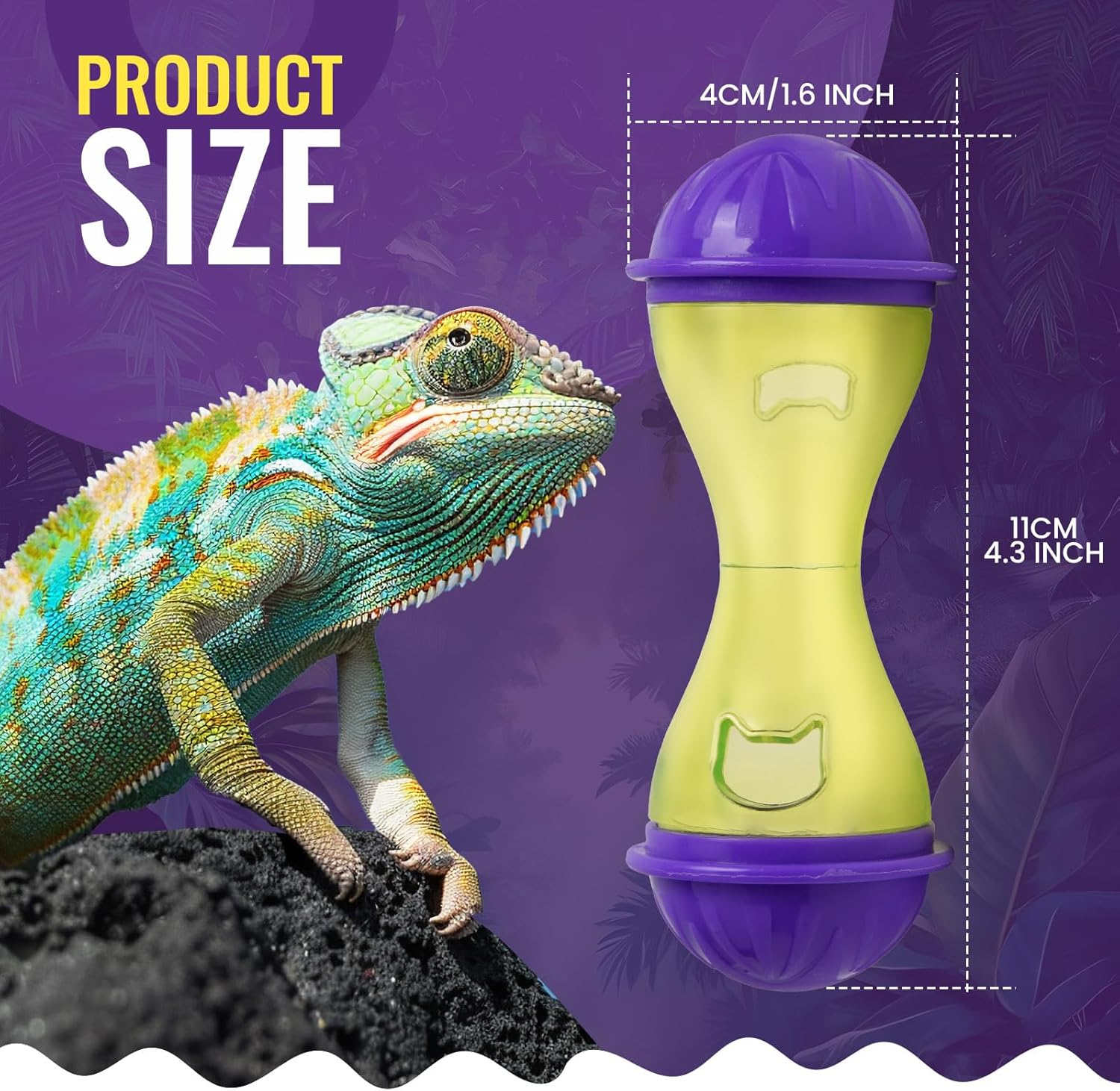 Bearded Dragon Toys Reptile Feeder Toy,Bearded Dragon Accessories Reptile Feeder Enrichment Toys for Bearded Dragons, Gecko,Lizard,Gecko, Small Animals,Set of 2 image number 6