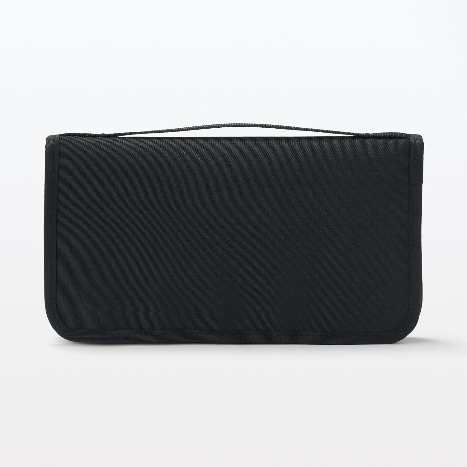 MUJI OHCA3A2S Muji Polyester Passport Case with Clear Pocket, Black, Approx. 9.3 X 5.1 X 1.0 Inches (23.5 X 13 X 2.5 Cm)