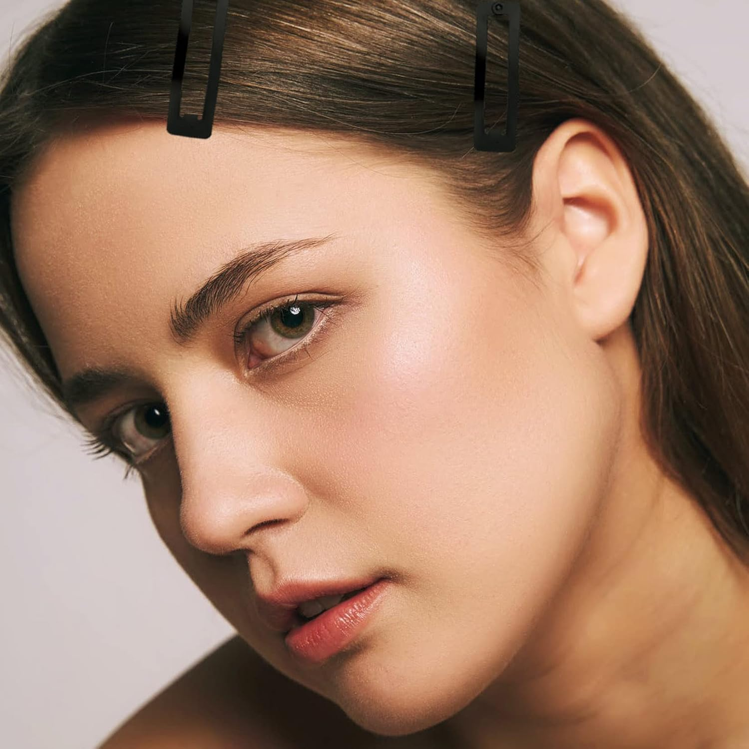 Snap Hair Clips 10PCS 7Cm Metal Hair Clips Large Rectangle Hair Barrettes Non-Slip Snap Hair Slides Hairdressing Hair Accessories for Women Girls, Black image number 2