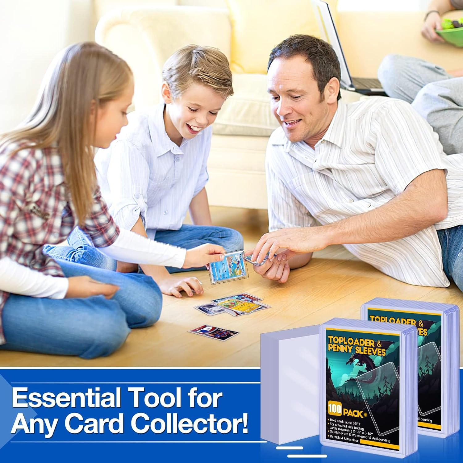 YOZOTI 400 Card Sleeves Top Loaders for Cards, 3"X4" Baseball Card Protectors Hard Plastic, Premium Toploaders Holder for Trading Sports Football Game Cards (200 Hard Sleeves + 200 Soft Sleeves) image number 3