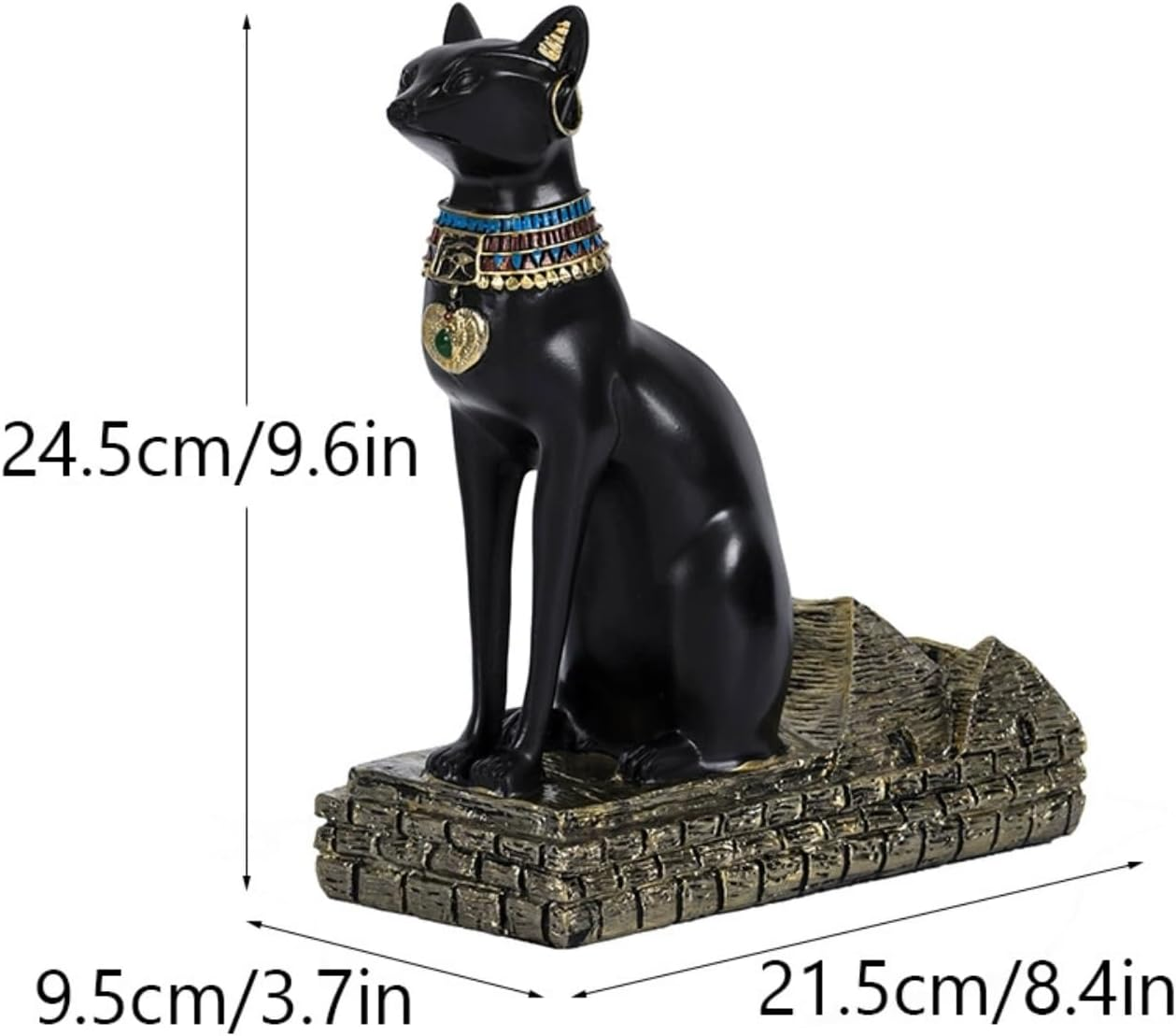 MOMOGEE Small Wine Rack Small Wine Bottle Holder Tabletop Wine Bottle Stand Premium Resin Material Decoration (BASTET) image number 2