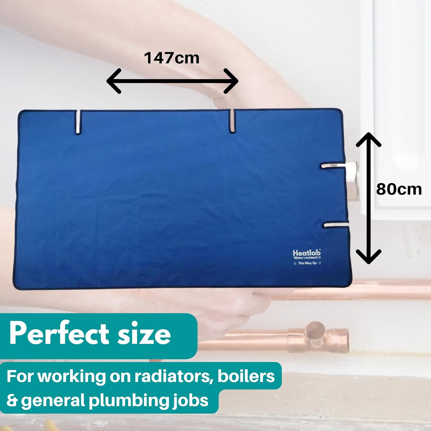 THE ULTIMATE DUST SHEET | Plumbers Dust Sheet | Plumbers Work Mat Made from Water Proof 600D Material. Perfect for Boiler Servicing, Working on Radiators & Plumbing Jobs a Must in Your Plumbing Tools. image number 5