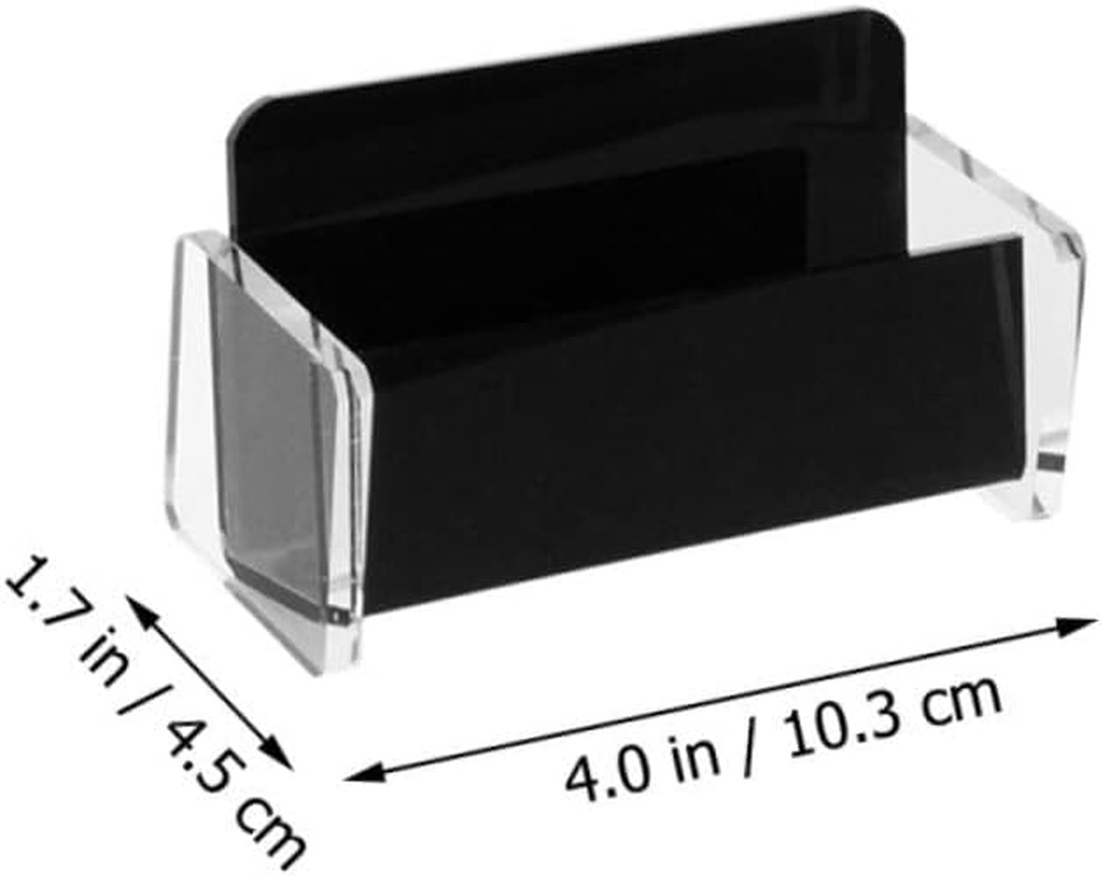 Ciieeo 4Pcs Business Card Holder Display Rack for Desk Acrylic Cards Holder for Office Desk Accessories Storage image number 6