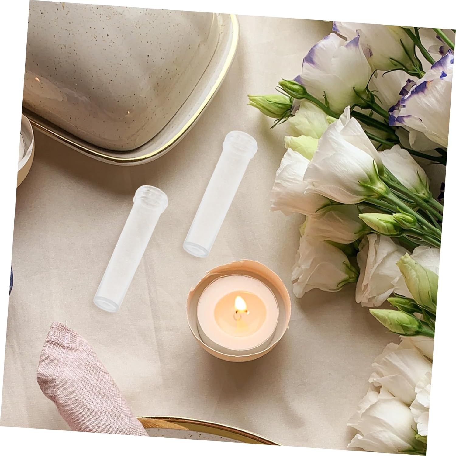 Water Container 200Pcs Plastic Nutrition Tube Long-Lasting Freshness Essential Florist Tool image number 2