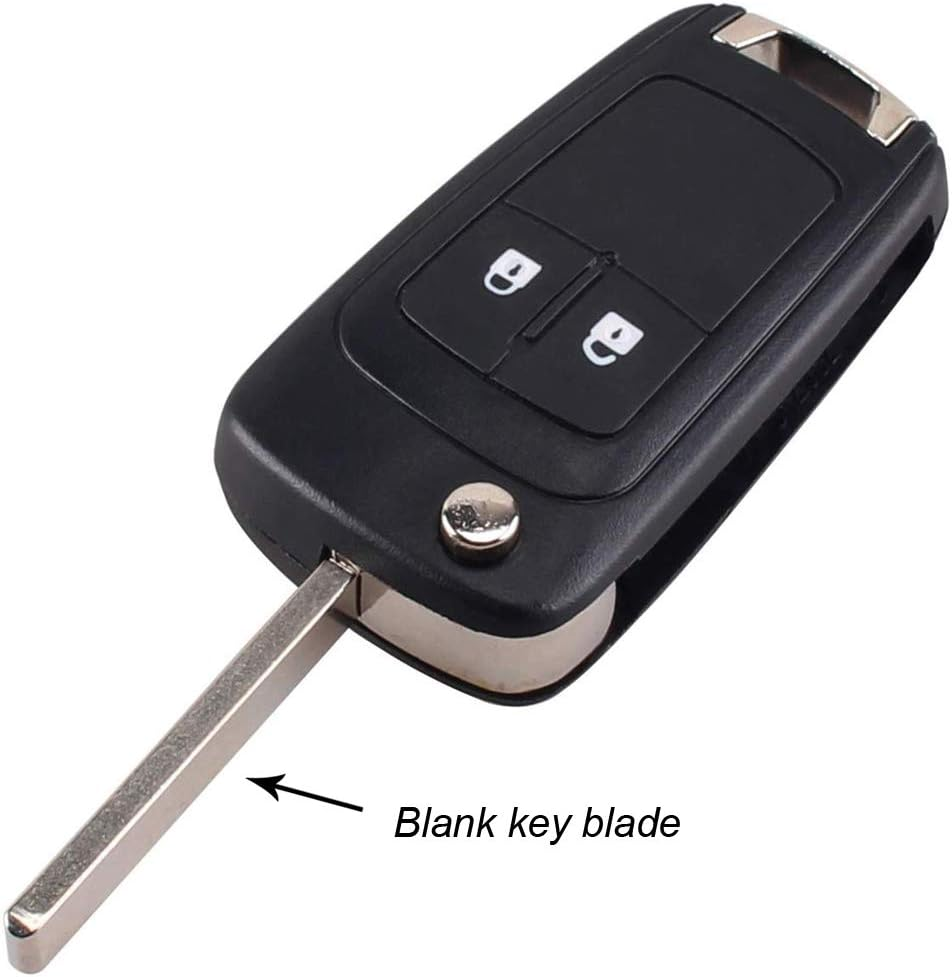 Kelay 2 Button Car Key Shell Remote Control Replacement Compatible for Opel Buick Astra Insignia Vectra Chevrolet Cruze Spark Captiva Orlando Black 2 Pieces image number 1