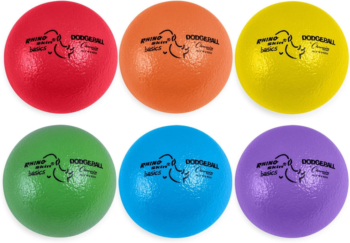 Champion Sports Rhino Skin Basic Dodgeball Set with Mesh Storage Bag image number 4
