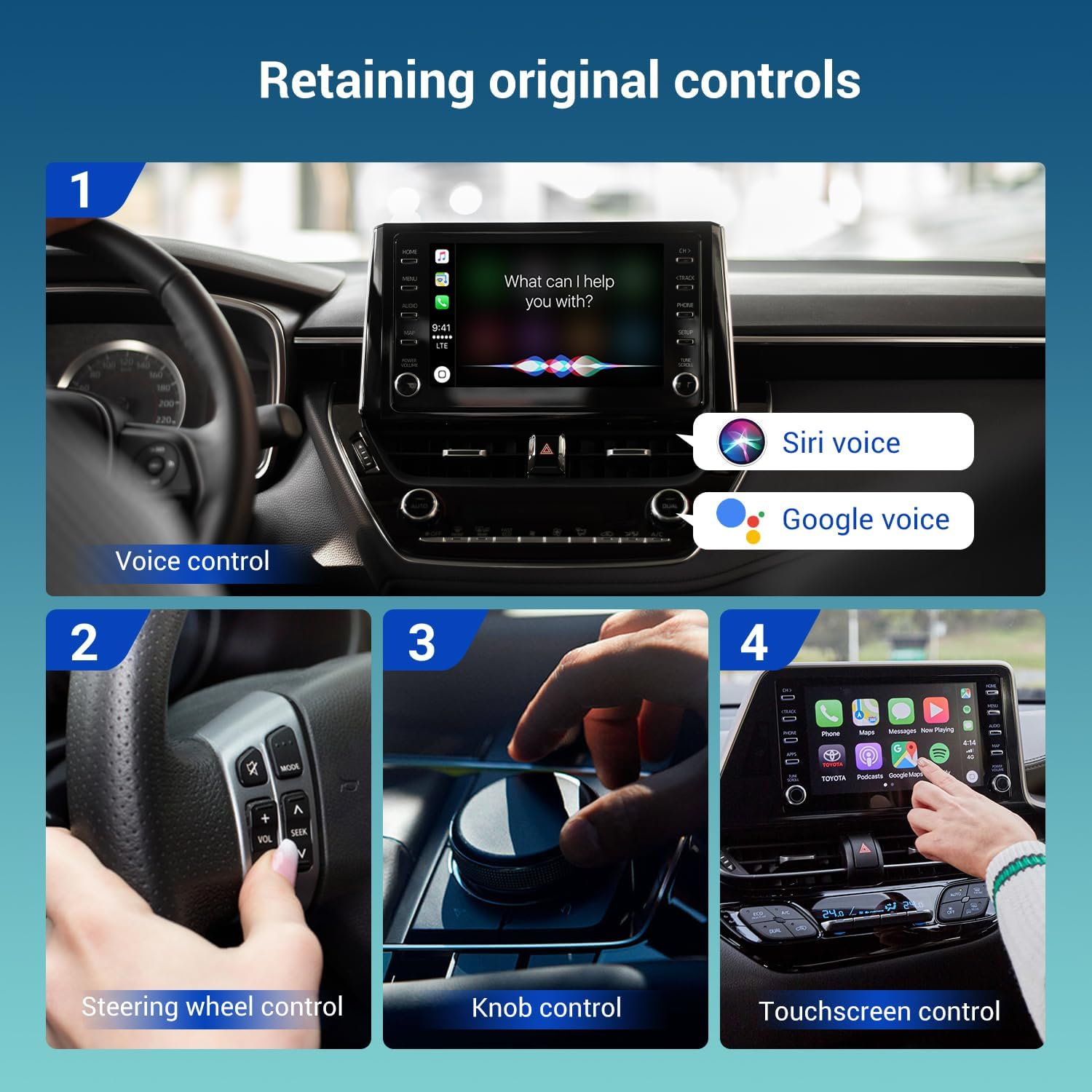 OTTOCAST MX Wireless Carplay & Android Auto Adapter with Airplay - 2025 Jan Newest Masterpiece, Plug & Play, Ota-Upgrade, Quick Change Mode