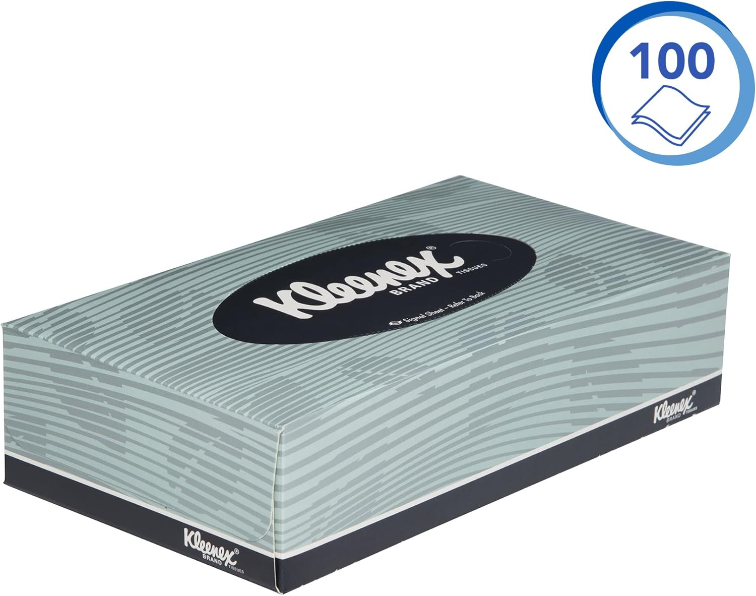 KLEENEX Facial Tissue Box (4720)- 2 Ply Flat Box Soft & High Absorbency Tissue - 48 Boxes/Case, 100 Tissues/Box (4,800 Tissues) image number 4