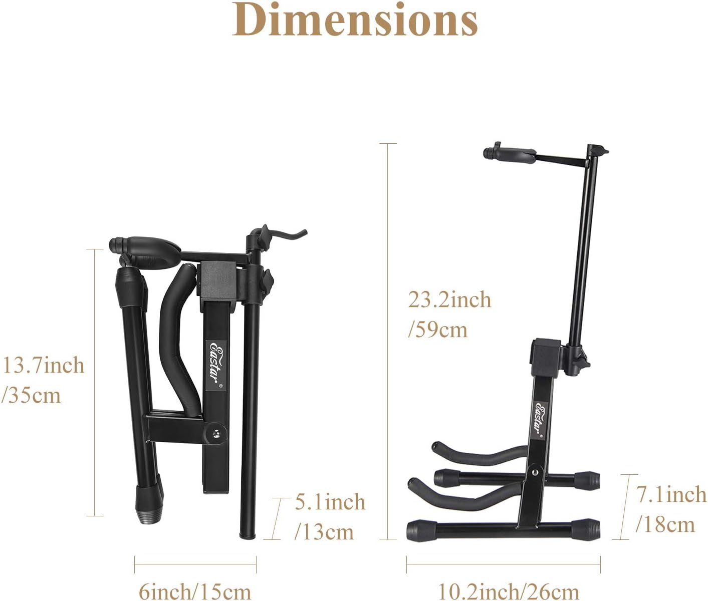 Eastar EST-006 Violin Stand Viola Stand with Bows Hook Holder Portable Adjustable image number 3
