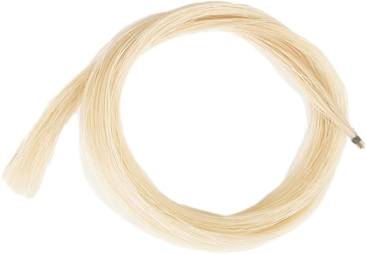 Totority Natural White Horse Hair for Violin Bow 3/4 Size Replacement Bow Hair Violin Accessory for Smooth Playing and Practice