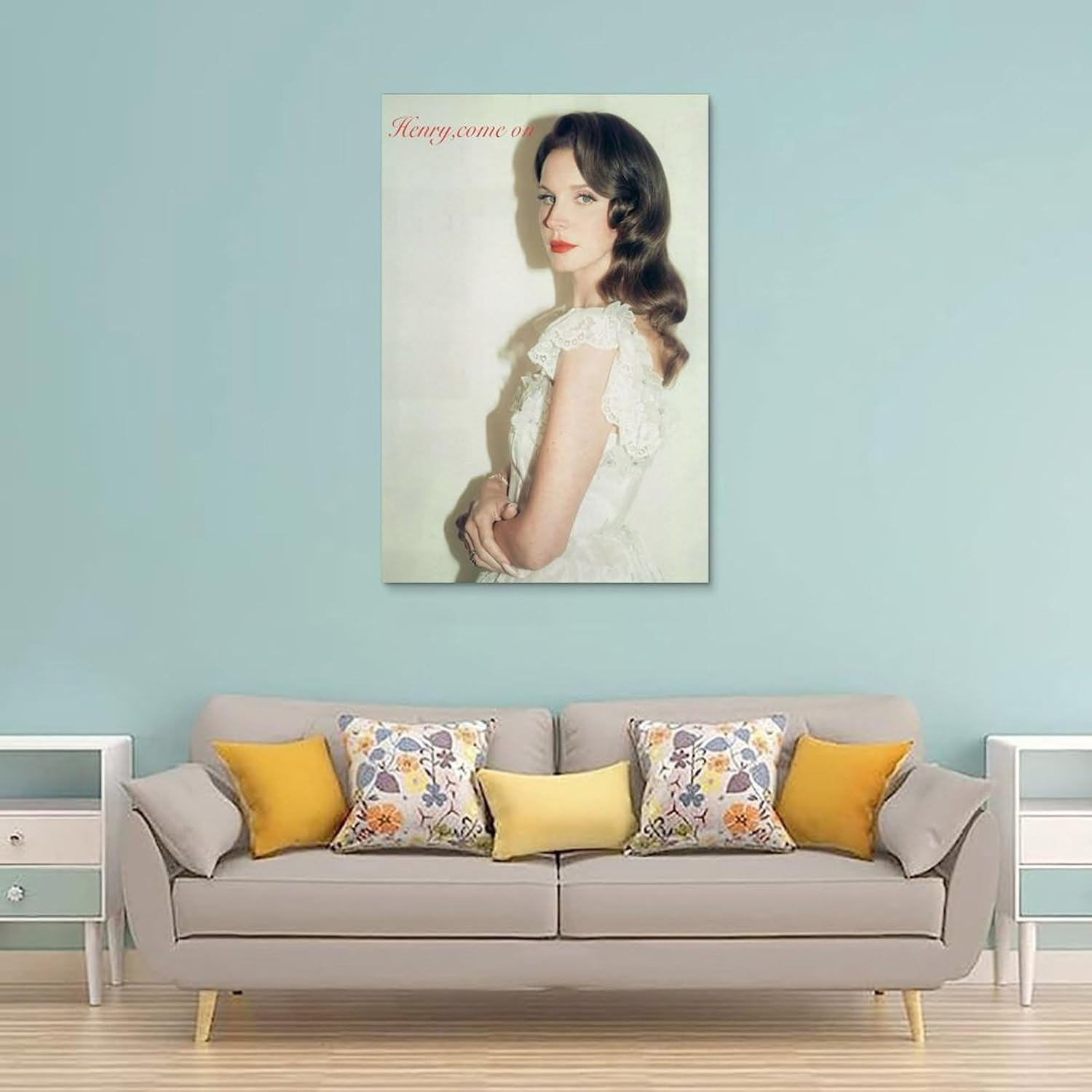Lana Poster Del Rey Henry, Komm Schon Poster Canvas Painting Wall Art Picture Home Decor Print for Bedroom Living Room Dorm Study Bar Office 12X18Inch(30X45Cm) - Style image number 4