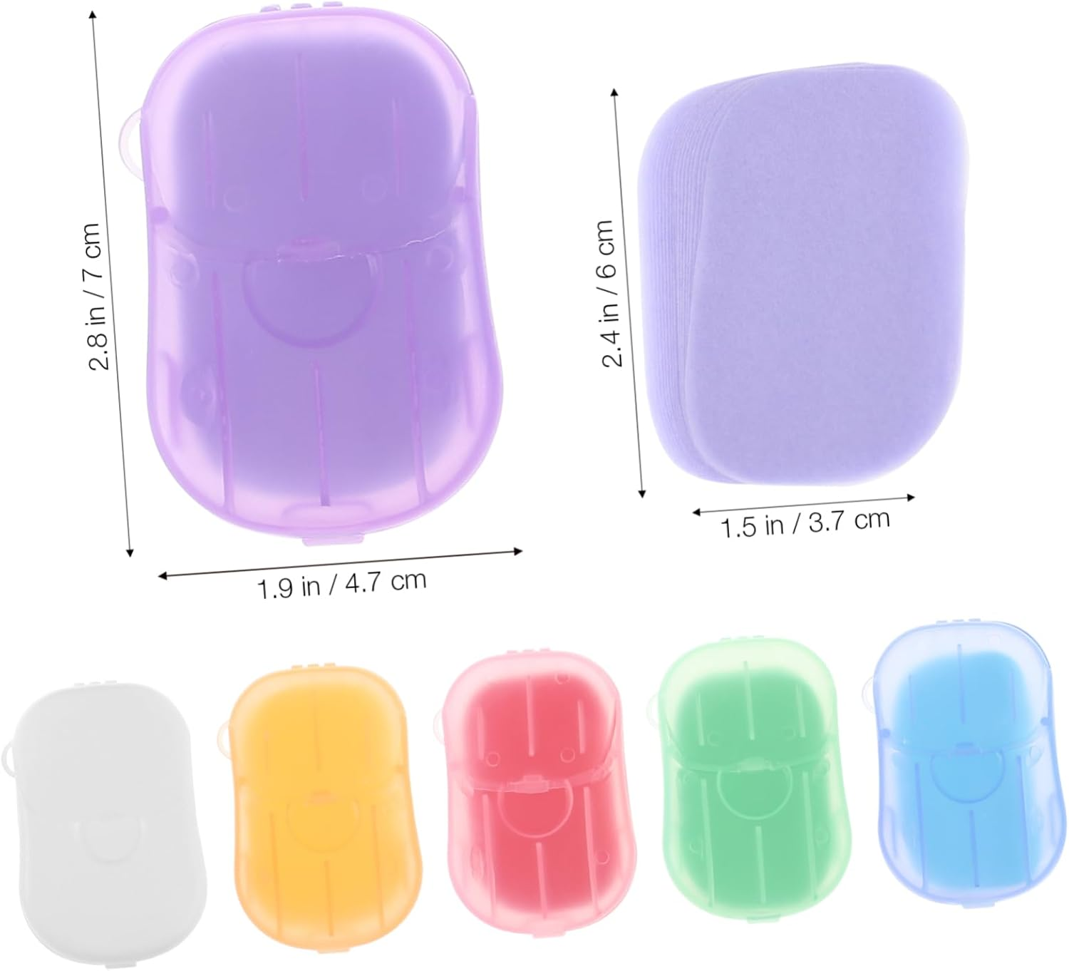 LOORGVEL 120 Sheets Convenient Paper Soaps Camping Travel Soap Outdoor Accessory image number 3