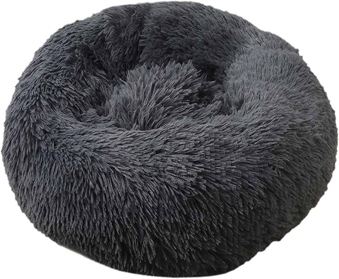 Calming Dog Bed Comfortable Donut Cuddler round Dog Bed Ultra Soft Washable Dog and Cat Cushion Bed Comfortable Pet Bed 43In