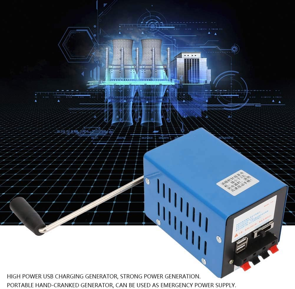 SOULONG Crank Generators Hand Crank Generator 20W 2000RPM Portable USB Charging Emergency Dynamotor for Outdoor Camping Emergency Communication,Tourism, Power image number 1