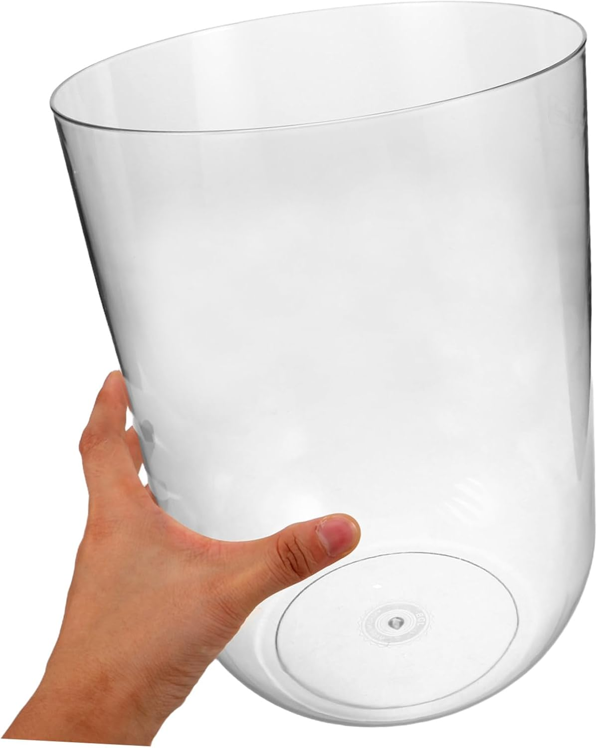 FONDOTIN Minimalist Cylindrical Aquarium Tank Clear Plastic Fish Bowl for Betta Turtles and Aquatic Pets Compact Portable Starter Kit with Decorative Elements Easy Maintenance Mini Eco image number 6