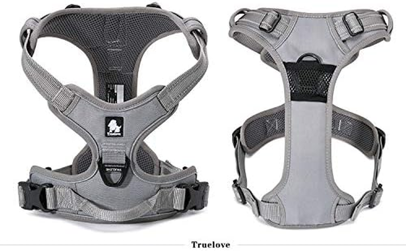WINHYEPET Truelove Dog Harness No-Pull Reflective Adjustable Pet Harness with 2 Lead Clips, Easy Control Handle for Small, Medium and Large Dogs, TLH5651 image number 7