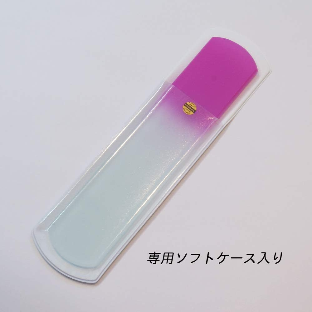 Glass Foot Care File, Heel File, Coarse/Fine, Double-Sided Type, Pastel Pink, Made in the Czech Republic image number 3