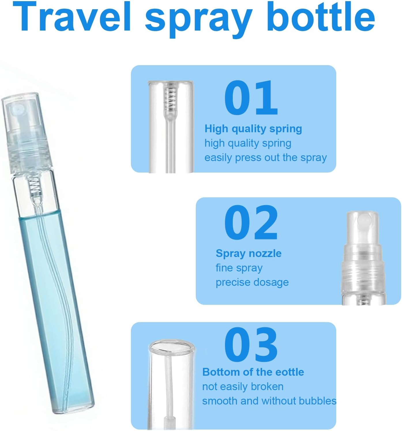 30PCS Refillable Glass Spray Bottles -5Ml Fine Mist Perfume Atomizer for Perfume, Travel, Cleaning - Leakproof & Durable Cosmetic Containers