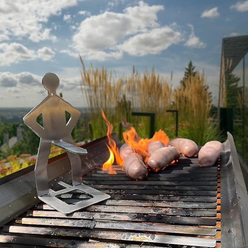 BBQ Sausage Holder Hot Dog Stand Holder Stainless Steel Barbecue Rack,Portable Hot Dog Grill Holder Barbecue Cookers Rack Grill Accessories (#4) - 4 image number 6