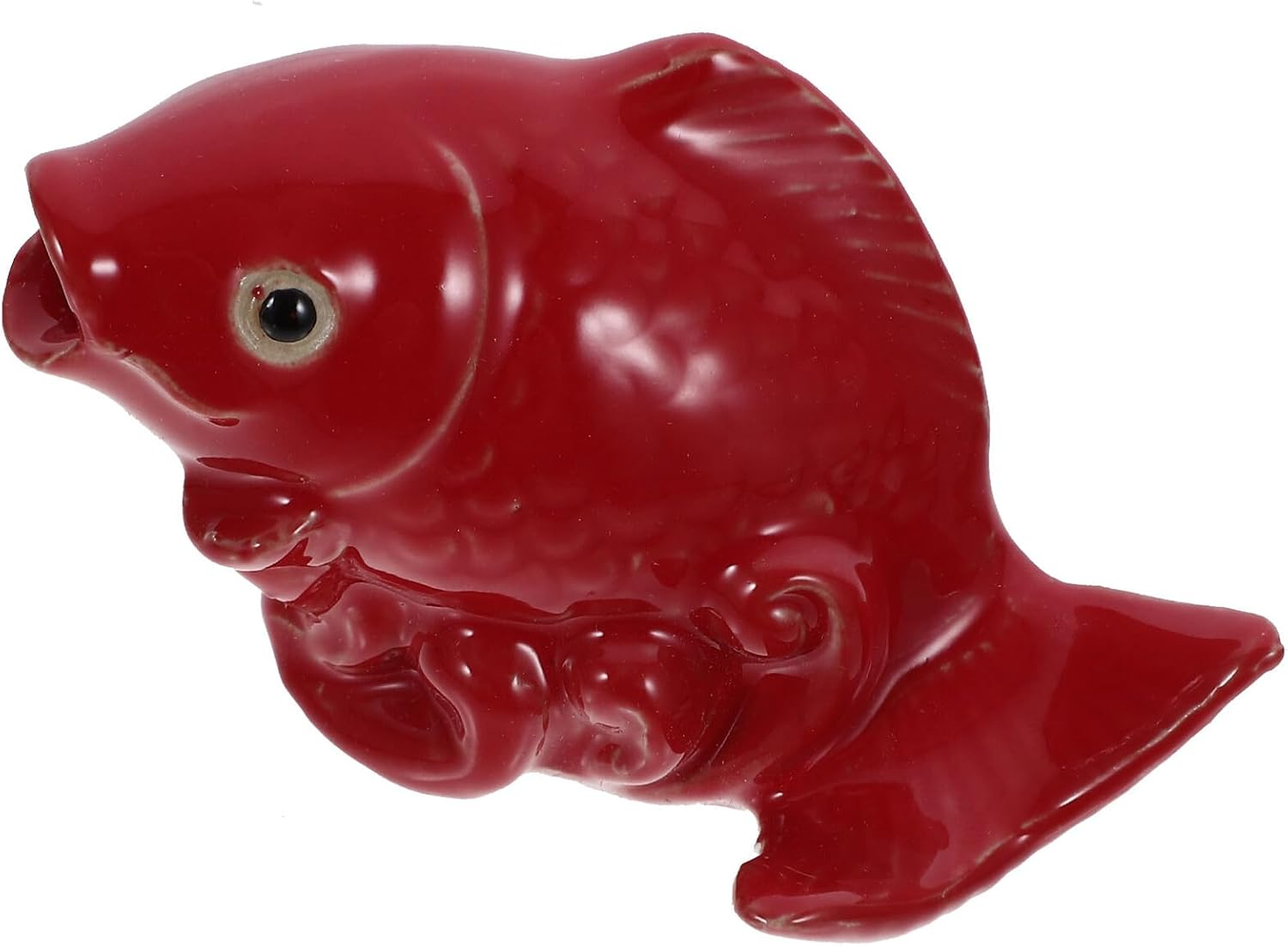 Veemoon Ceramic Carp Fountain Sprayer Outdoor Garden Decor Gradient Color Fish Sculpture Statue for Landscaping Patio Ornament image number 1