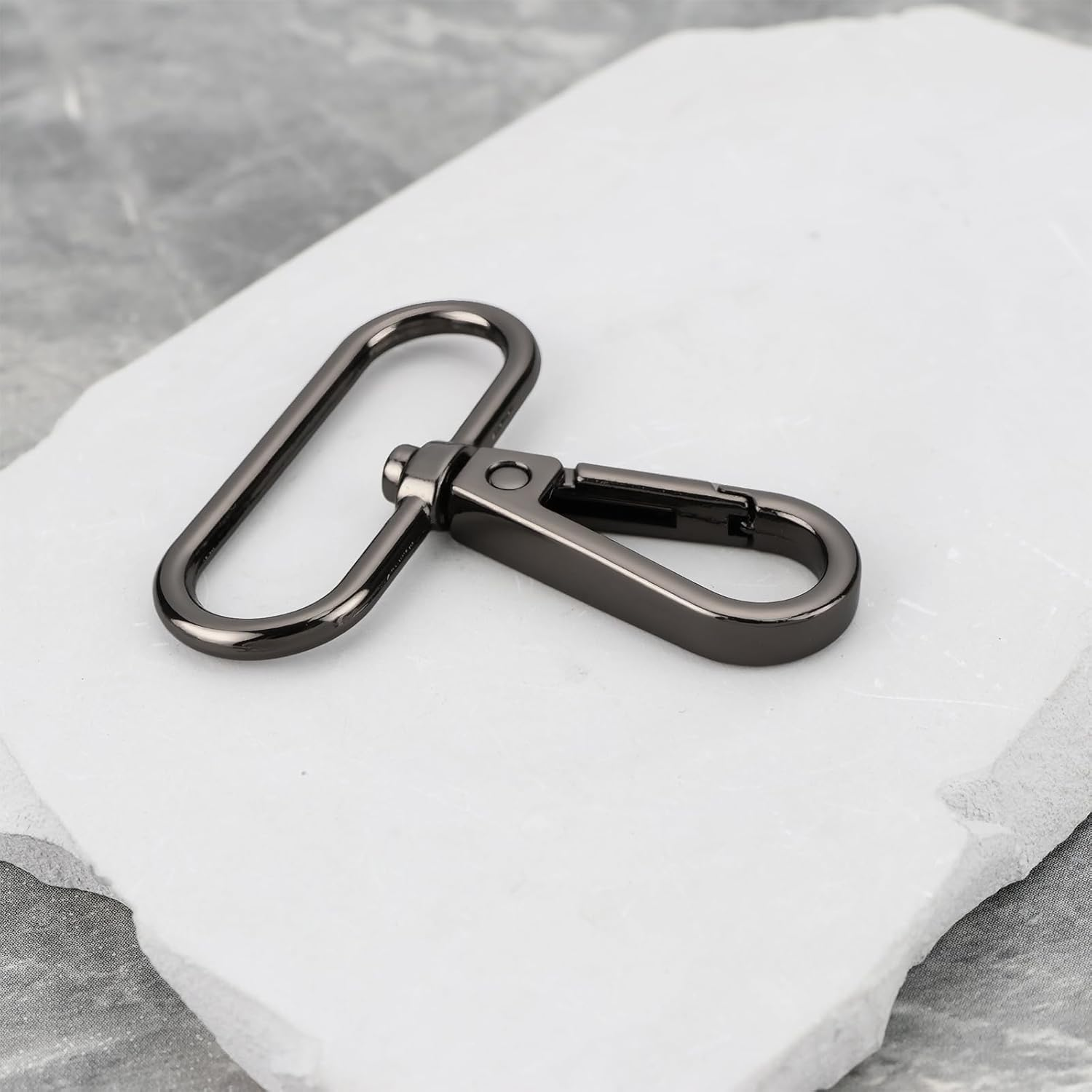 Emsea 4Pcs 50Mm Metal Oval Rotatable Carabiner for Camping Hiking Backpack image number 3