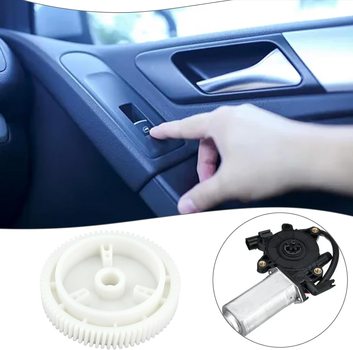 Emagtech 1Pc Window Regulator Motor Gear 60Mm Replacement Part 1200.0.50 Compatible with Skoda Fabia Compatible with Combi Compatible with Octavia II image number 3