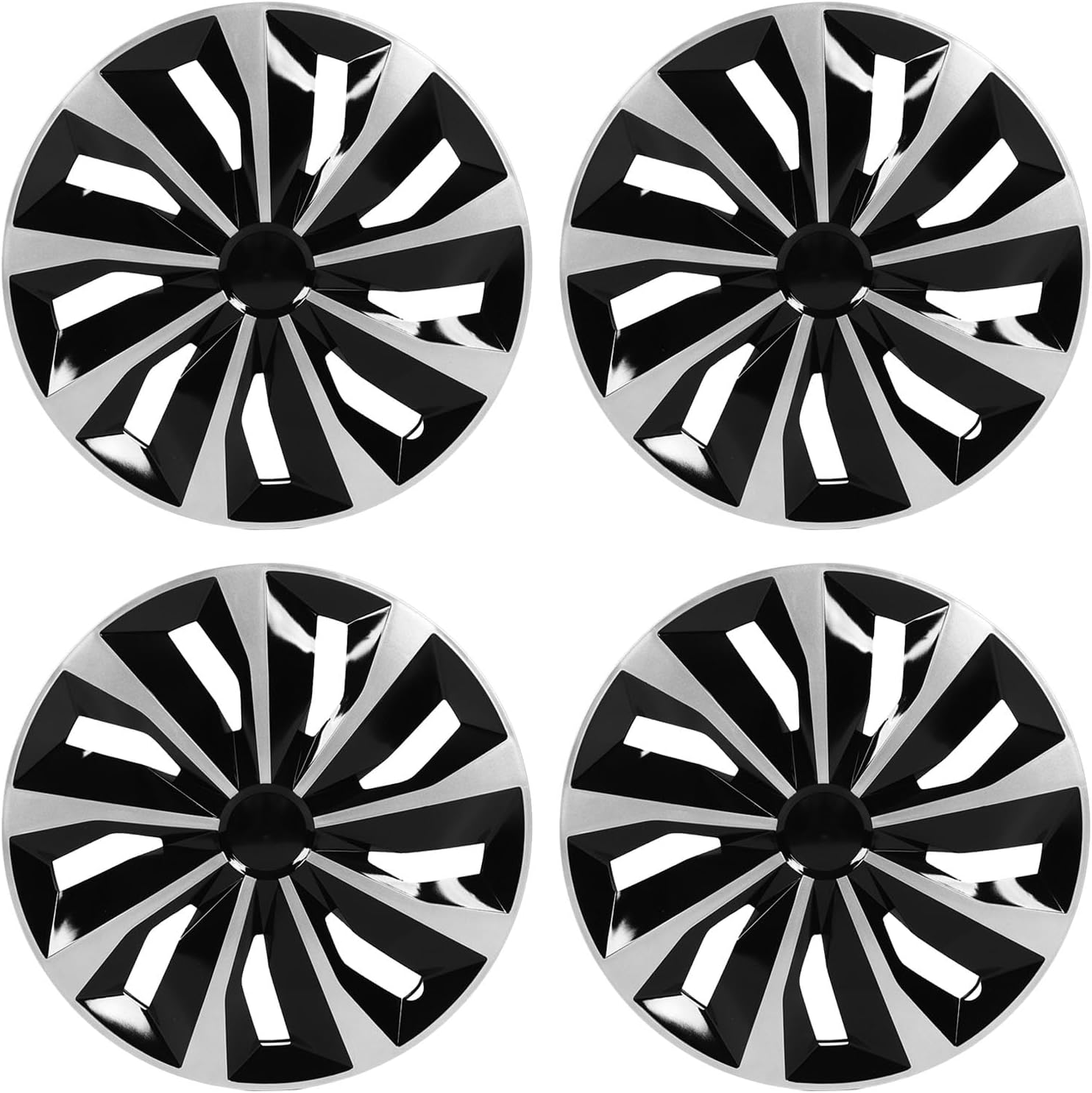 4Pcs Universal Hubcap Wheel Rim Protector ABS Impact Resistant Wheel Cover Hubcap Replacement, 16In Hubcap Wheel Cover for Escape Ranger Most Cars image number 3