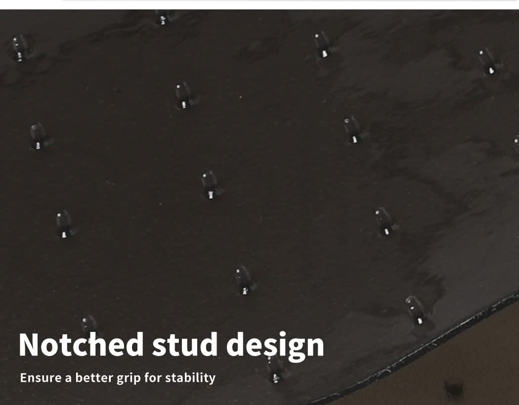 MARLOW Office Chair Mat for Carpet, Anti-Slip Desk Chair Mat, 135 X 114Cm Computer Chair Mat Floor Mat with Grippers, PVC Floor Protector for Office Chairs, Gaming Chairs, Computer Chairs (Black) image number 5