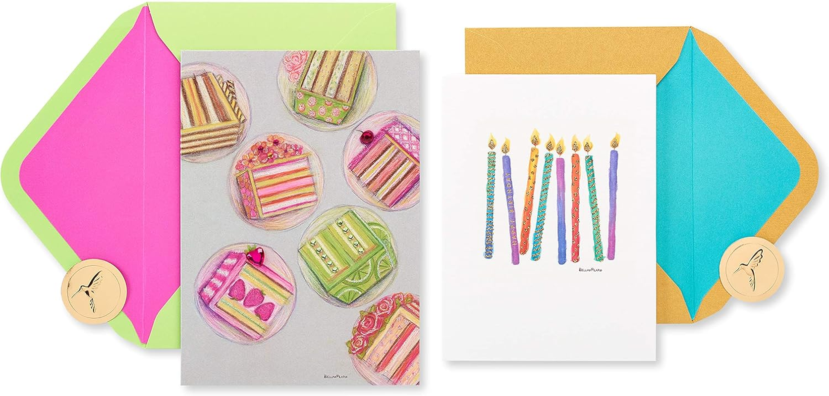 Papyrus Birthday Cards - Designed by Bella Pilar, Cake and Candles (2-Count) image number 2