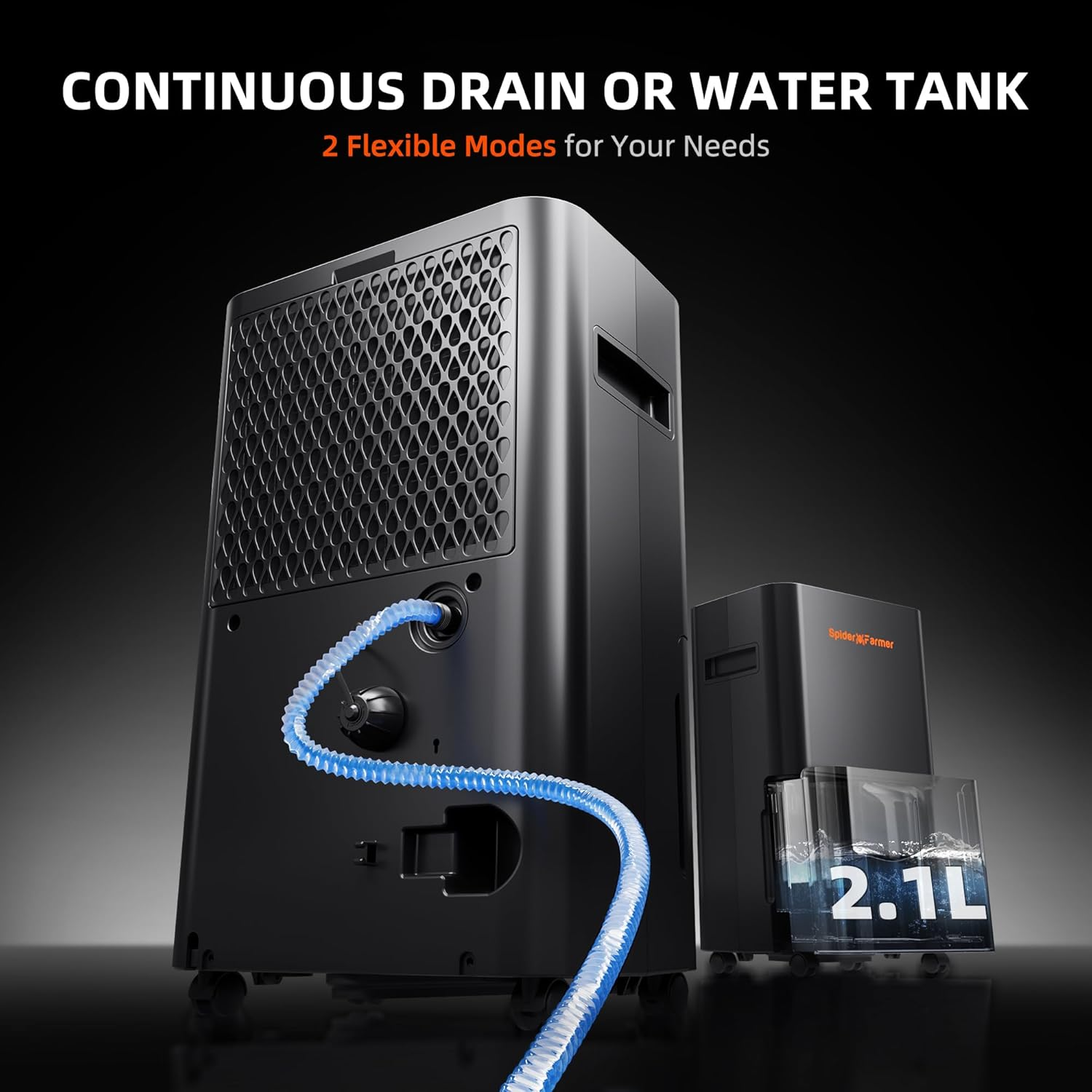 SPIDER FARMER Grow Tent Dehumidifier with Pump and Humidity Control, Ultra-Quiet Auto Dehumidifier Equipped with Smart Control, Led Digital Display, 24-Hour Timer for Grow Tent, Grow Space image number 4