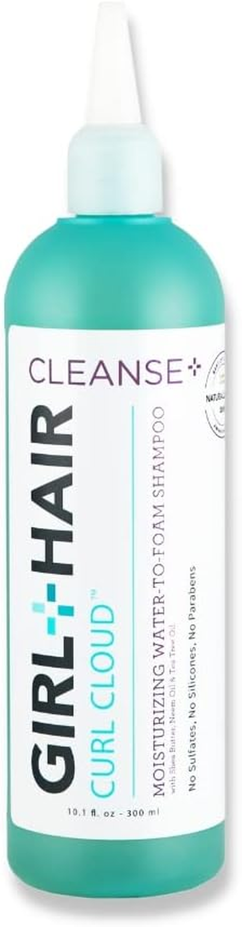 GIRL+HAIR Cleanse+ Sulfate-Free Shampoo | Moisturizing & Restorative for Dry, Damaged Hair | Treat & Prevent Dry, Itchy Scalp | Remove Build-Up | with Shea Butter, Tea Tree Oil & Neem Oil (10.1 Fl Oz) image number 3
