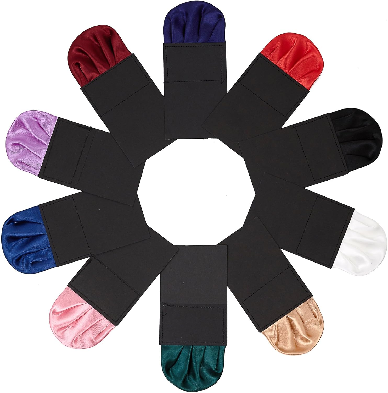 DEVPSISR Prefolded Pocket Square, Men'S Suit Handkerchief Keeper - A Lake Blue image number 3