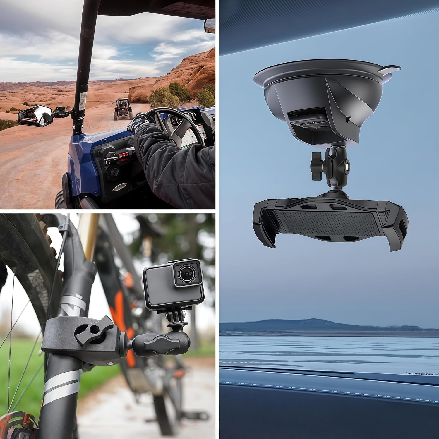 Double Socket Arm Mount,60 Cm Ram Mount Short,Aluminum Alloy,For 1-Inch Ball Bases,For RAM Mount Phone Holder Bike Truck RAM Mounts Arms image number 1