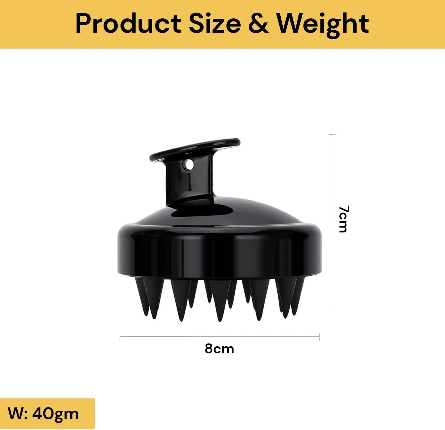 EZONEDEAL Hair Scalp Massager Hair Growth - Shampoo Brush Hair, Manual Wet & Dry Head Massager Scalp Brush Soft Silicone Bristles Care for the Scalp Scrubber Scalp Exfoliator Brush Dandruff Removal image number 2