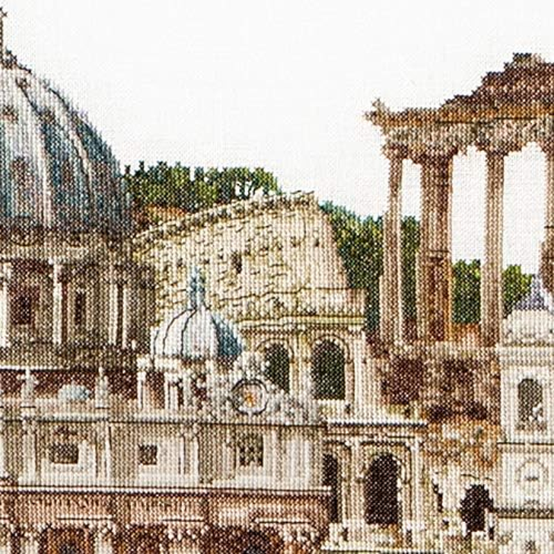 Thea Gouverneur Rome on Linen Cross Stitch Kit-31-Inch X 19.75-Inch 36 Count - Multi image number 1