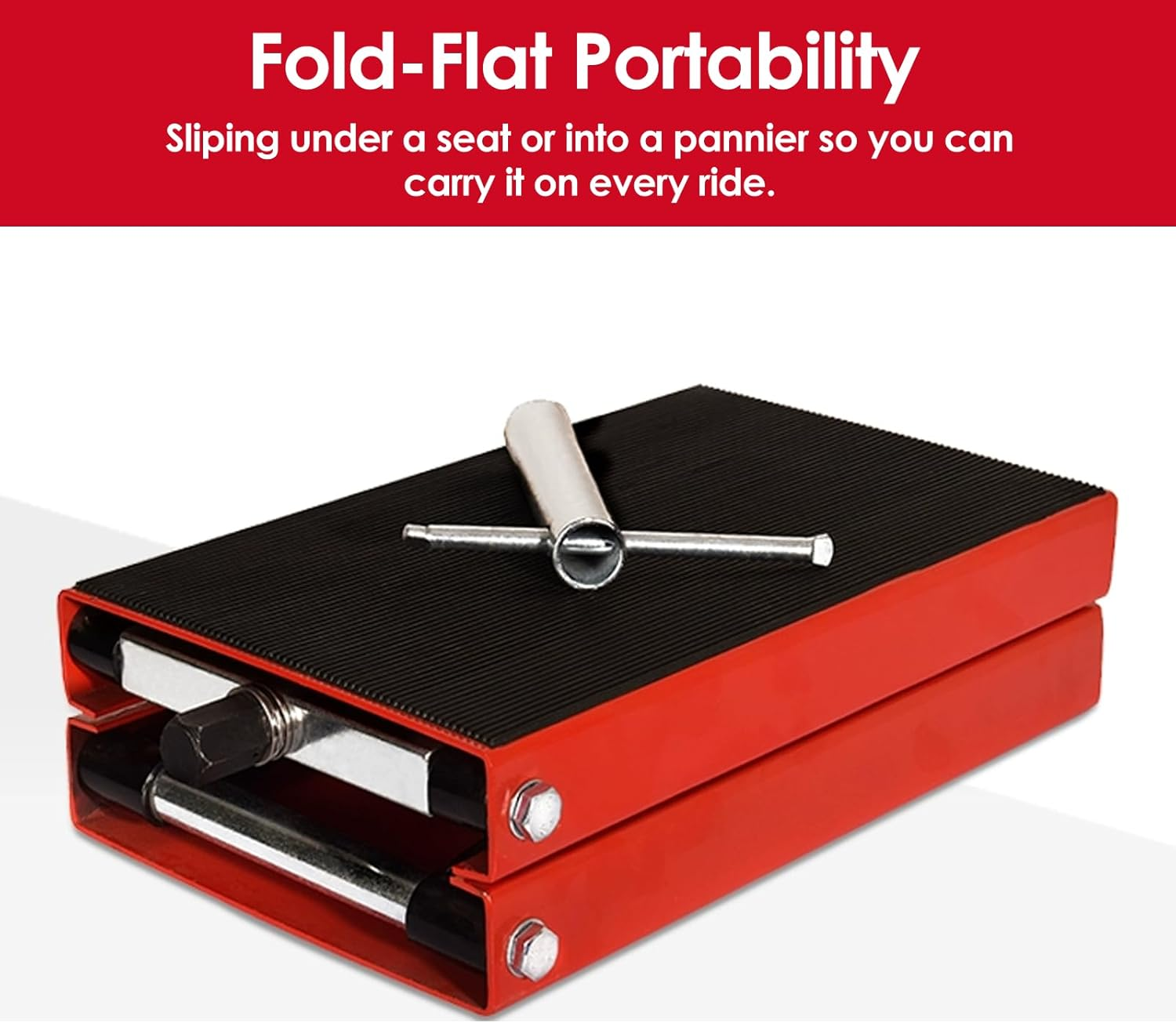 Diyeeni 1102 LBS Motorcycle Lift, Motorcycle Lift Scissor Jack, 3.35In-13.39In Adjustable Height Range, Metal Motor Center Stand for ATV, Cruiser Bikes, Street Bikes image number 6