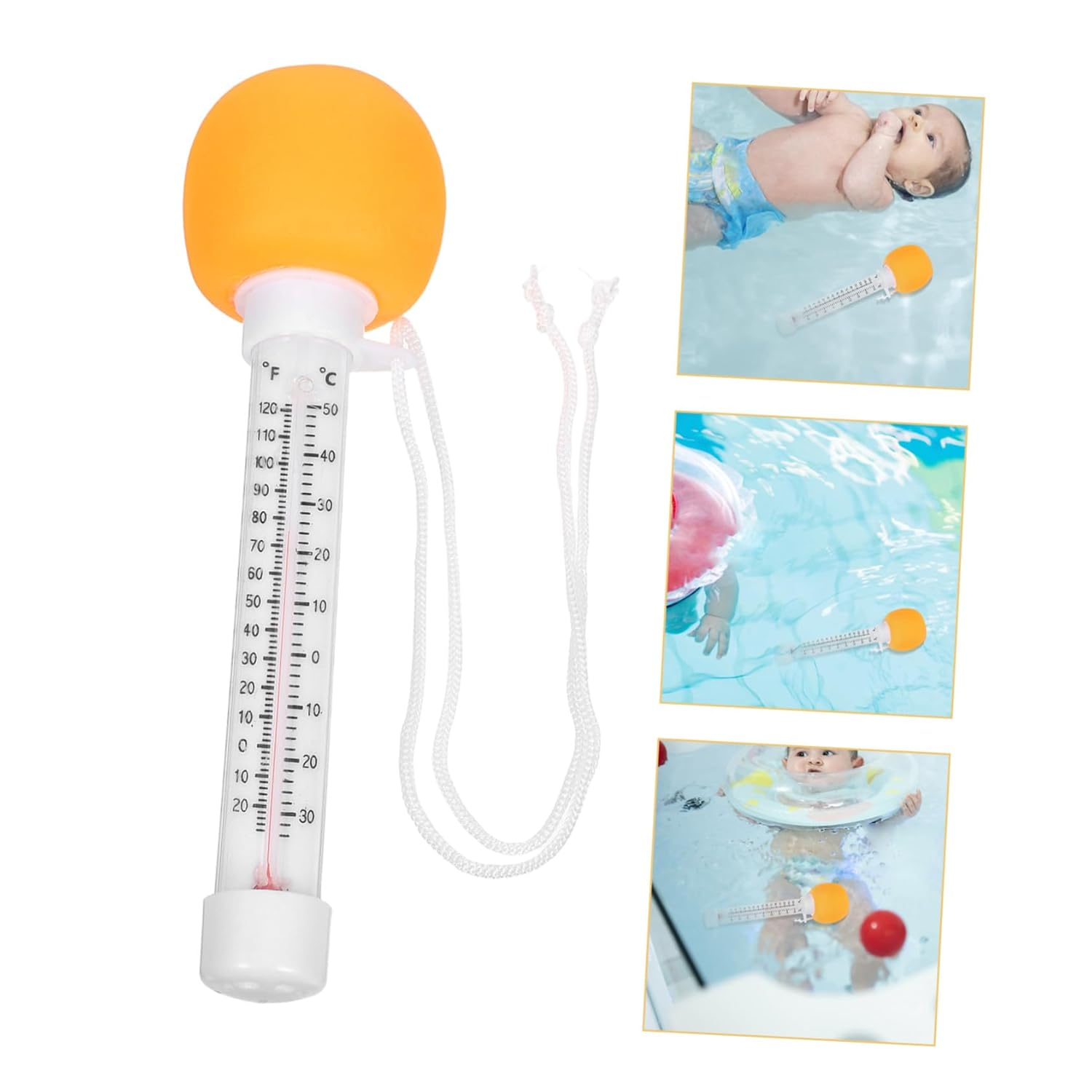 HANABASS Floating Spa Water Temperature Gauge Cartoon Pool Thermometer Accurate Indicator for Swimming and Hot Tubs Bath Accessories image number 1