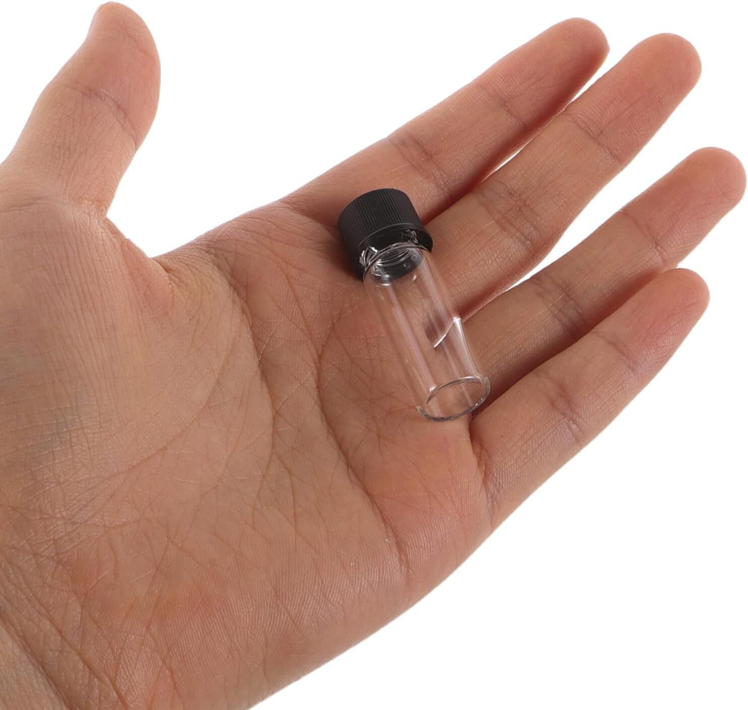 LIFKOME 100Pcs 2Ml Glass Sample Vials Screw Caps, Small Refillable Liquid Containers for Lab, Travel and Cosmetic Samples image number 1