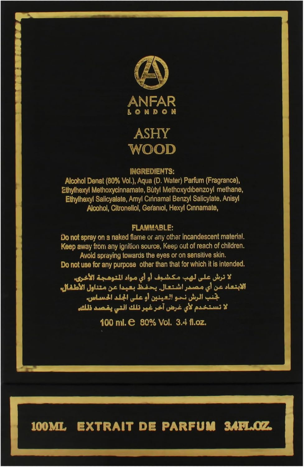 Anfar London - Ashy Wood by Anfar for Men - 3.4 Oz Extrait De Parfum Spray image number 5