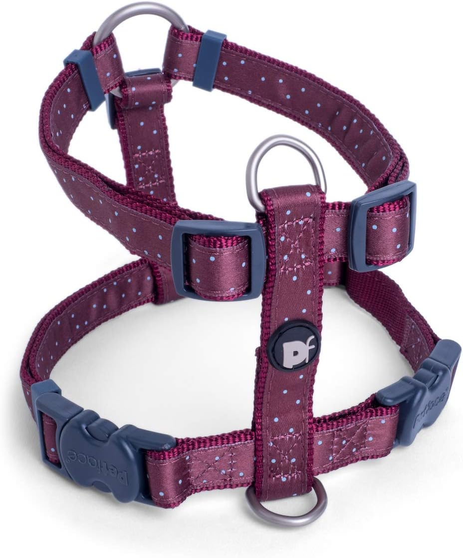 Petface Petface Ditsy Spot Dog Harness, Ox Blood, Large, L image number 2