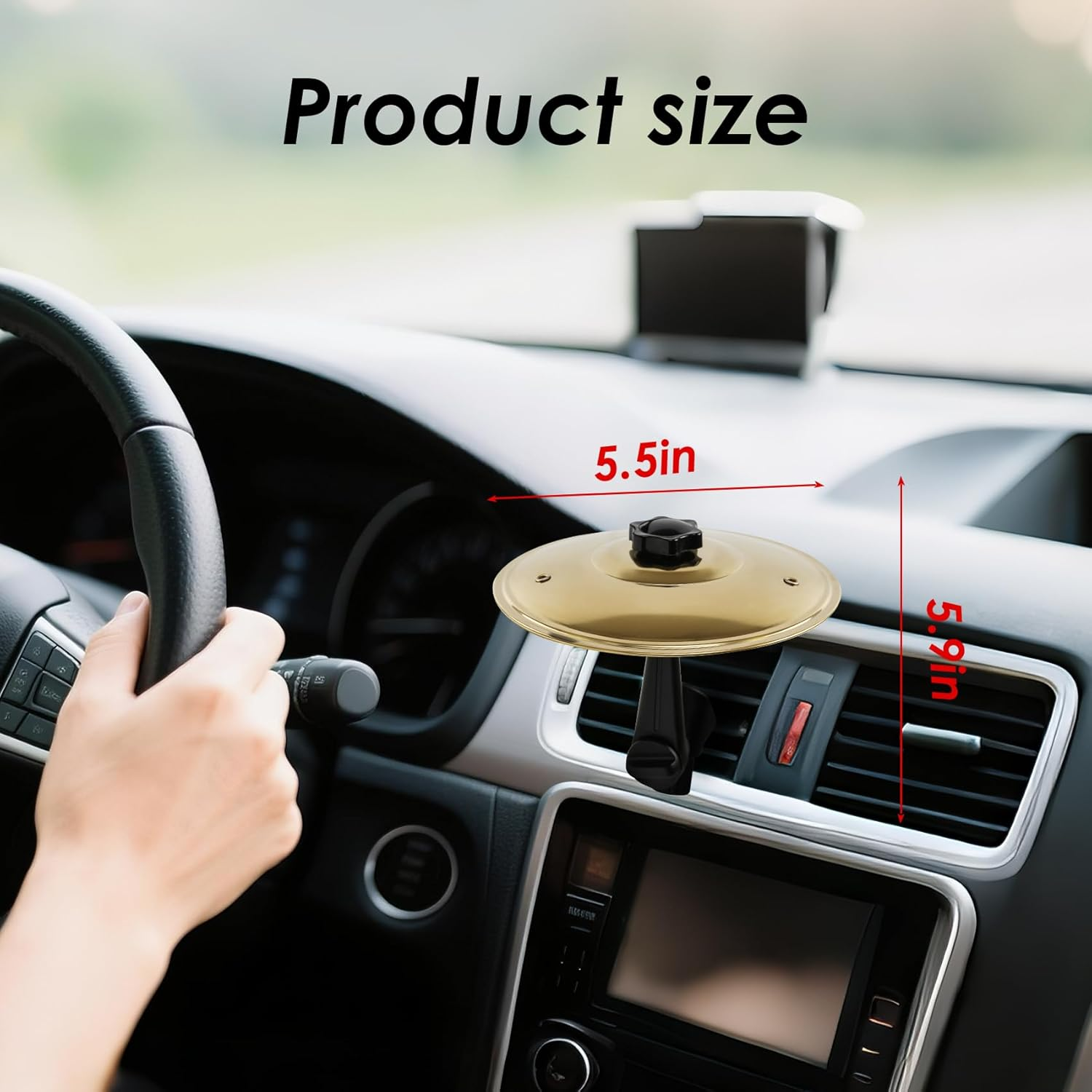 Car Crash Cymbal,Car Cymbal Air Vent Drums,Clip on Mini Symbal for Music Lovers image number 3