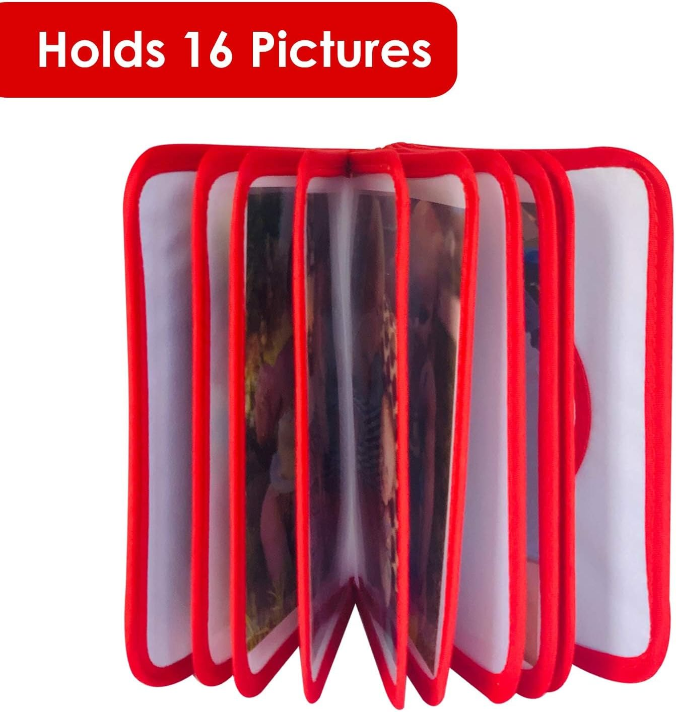 Baby Photo Album, Soft First Year Book with Woodland Animals, My First Book of Photos, Album Holds 4X6 Pictures for Memory Baby Shower(Red) image number 3