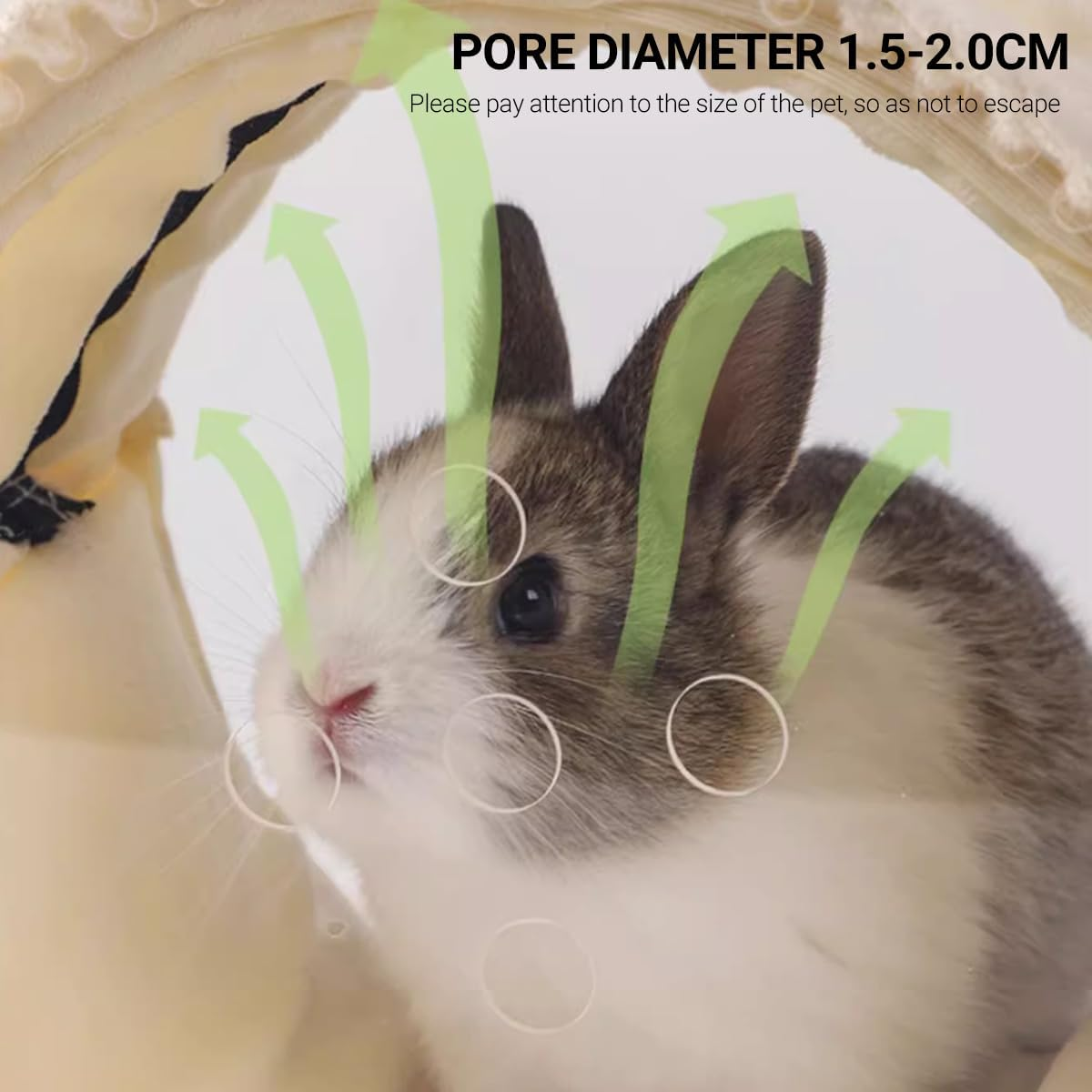 AIMALL Portable Pet Carrier Bag for Small Animals - Breathable Travel Shoulder Bag with Adjustable Chain and Transparent Window - Rabbit-L image number 2