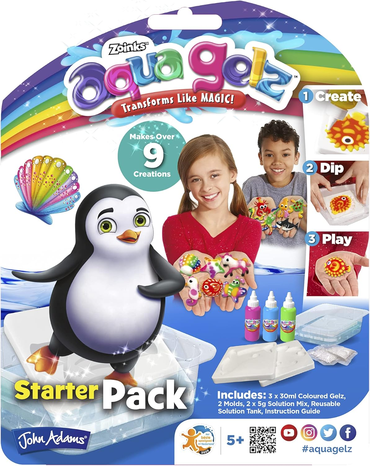 John Adams 577 11102 EA Aquagelz Starter Pack Assorted-3 Titles, Multicolor image number 1