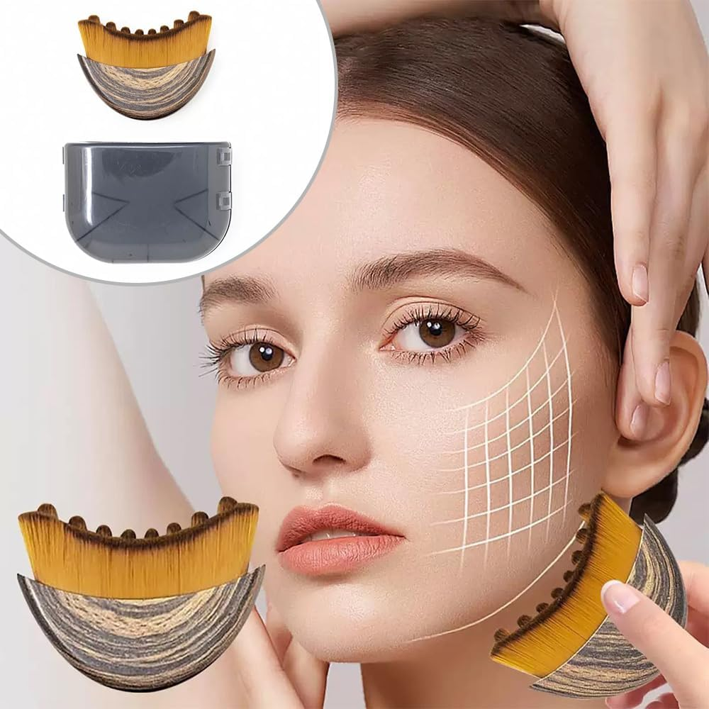 Lymphatic Contour Facial Brush,Contour Face Brush with Box,Facial Sculpting Skin Care Tool for Face,Chin and Jawline,Lymphatic Drainage Massage for the Skin Care and Relieve Fatigue image number 2