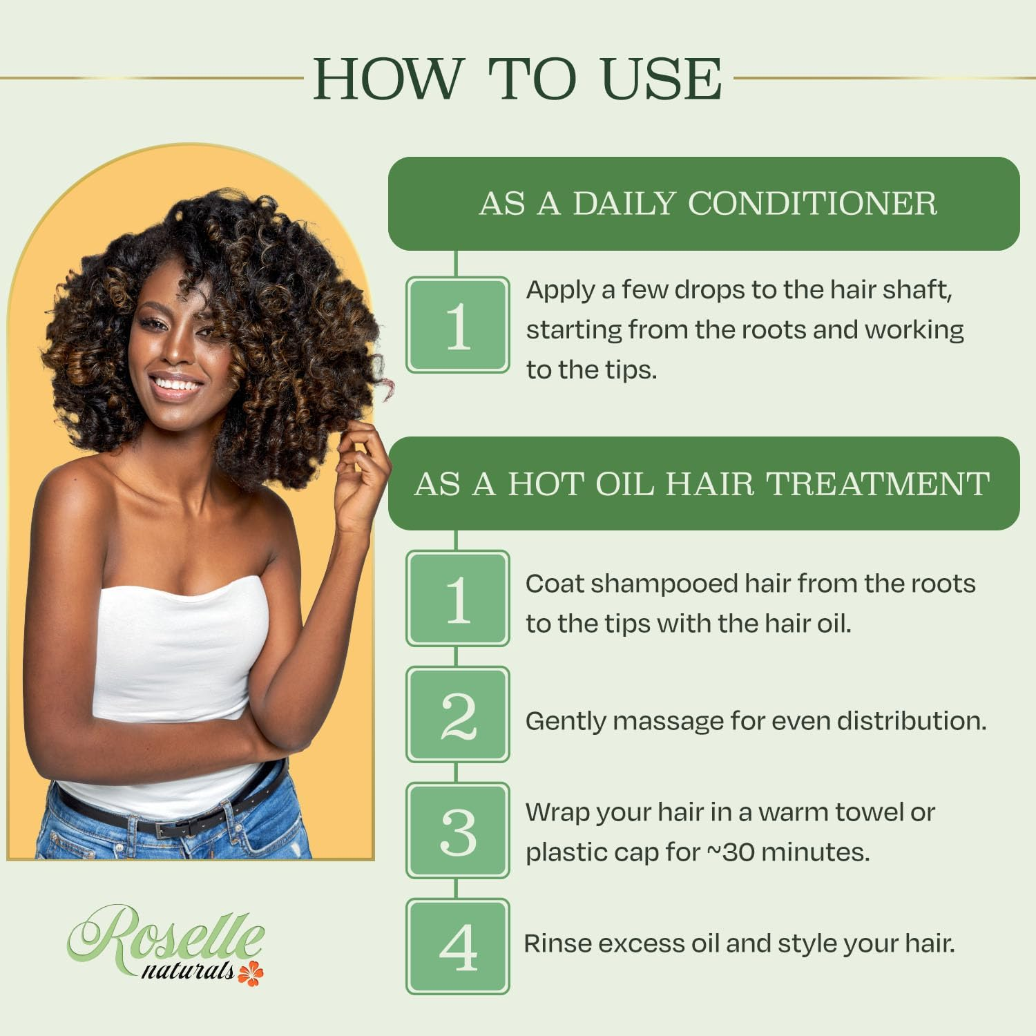 Roselle Naturals Chadian Hair Oil for Hair Growth 8 Fl Oz image number 4