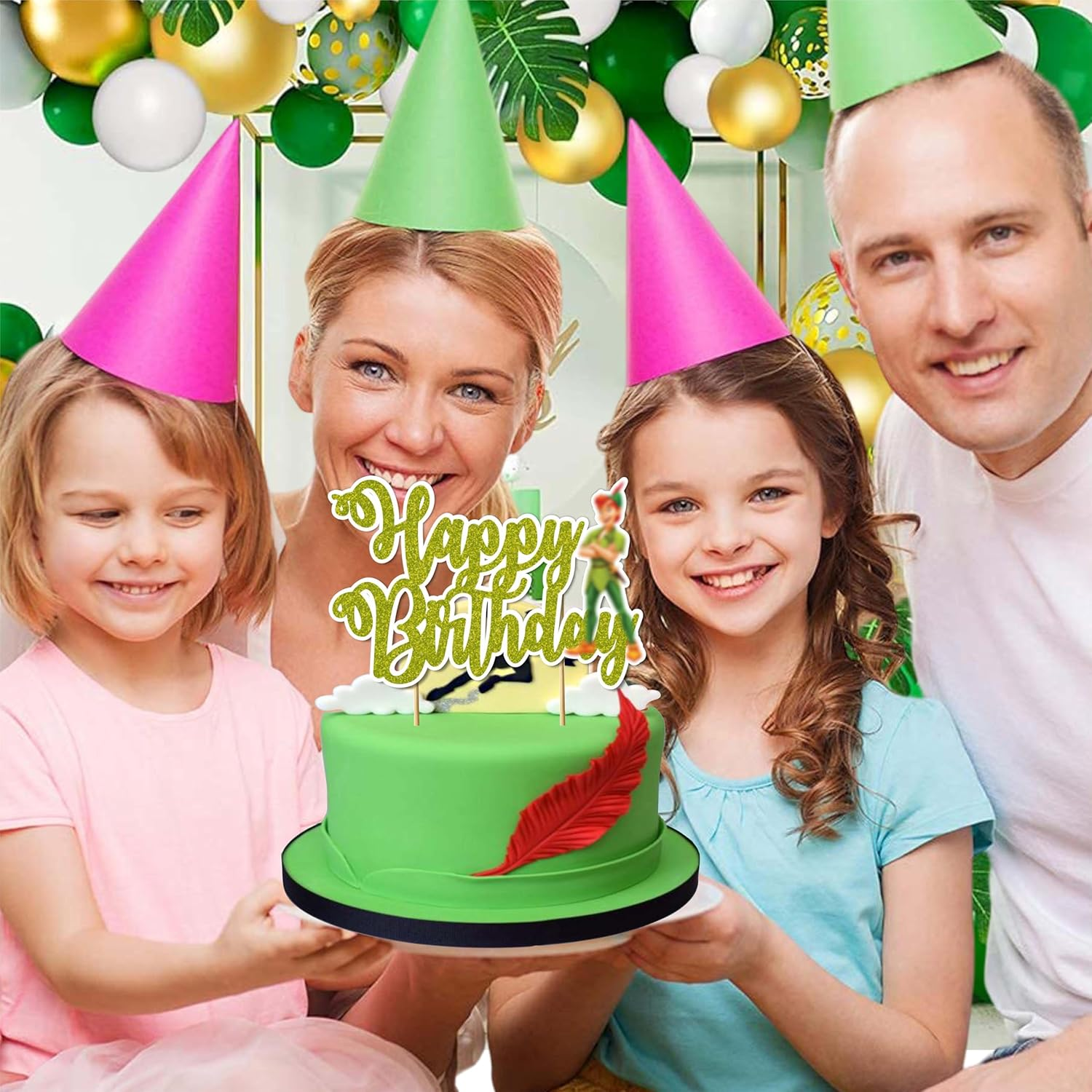 Petr Pan Happy Birthday Cake Topper &ndash; Neverland-Themed Party Decoration for Kids, Baby Showers, or Fantasy-Themed Celebrations​ image number 3