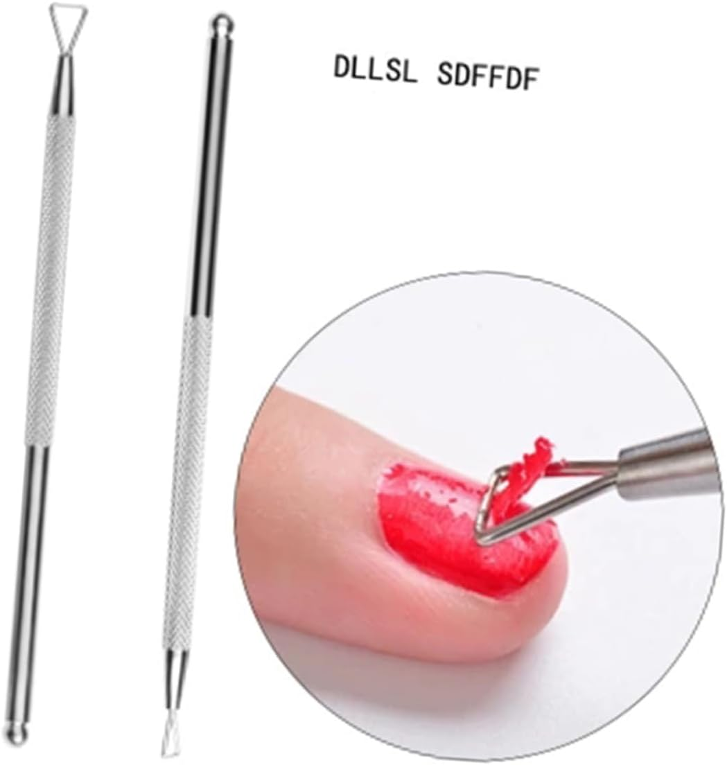SOESFOUFU 3Pcs Cuticle Pusher Tool Nail Cuticle Remover Peeler Scraper Nail Polish Remover for Manicure
