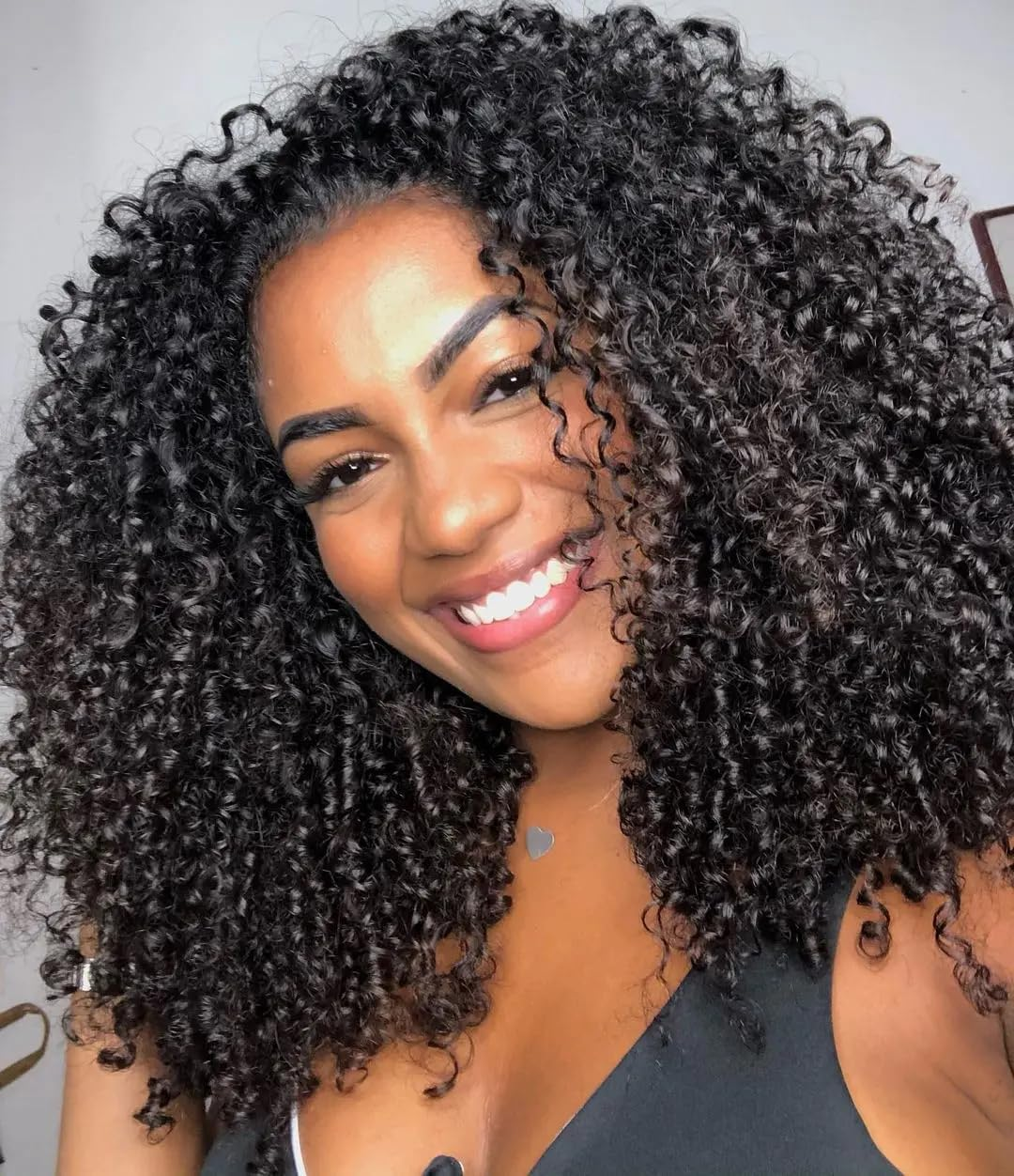 Curly Wave Bundles, Human Hair, Brazilian Curly Human Hair Bundles, 3 Bundles, Kinky Curly Human Hair, Brazilian Virgin Human Hair Bundles, 80 G/Bundle (Total 240 Grams), 12 14 16 Inches, Natural image number 5