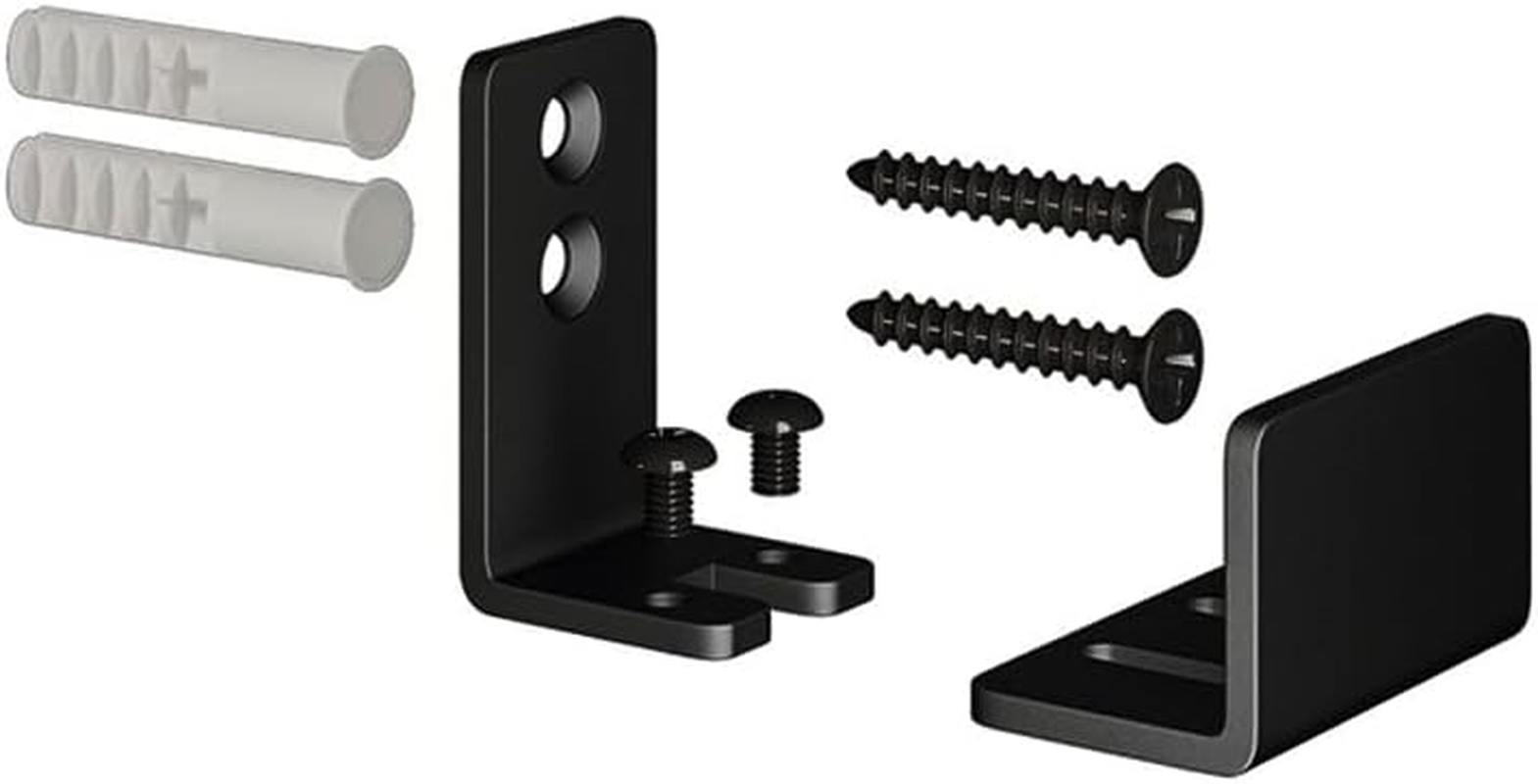 Sliding Barn Door Floor Guide - U Shape Adjustable Bottom Guide for Smooth Sliding, Flush/Flat Wall Mount Design, Compatible with Barn Doors & Cabinets image number 4